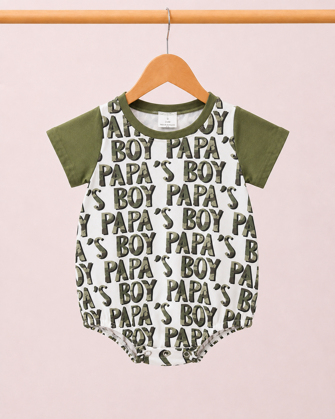 “Papa’s Boy” Green & white bubble