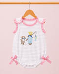Girl’s Gone Fishing Pink Ruffle Bubble