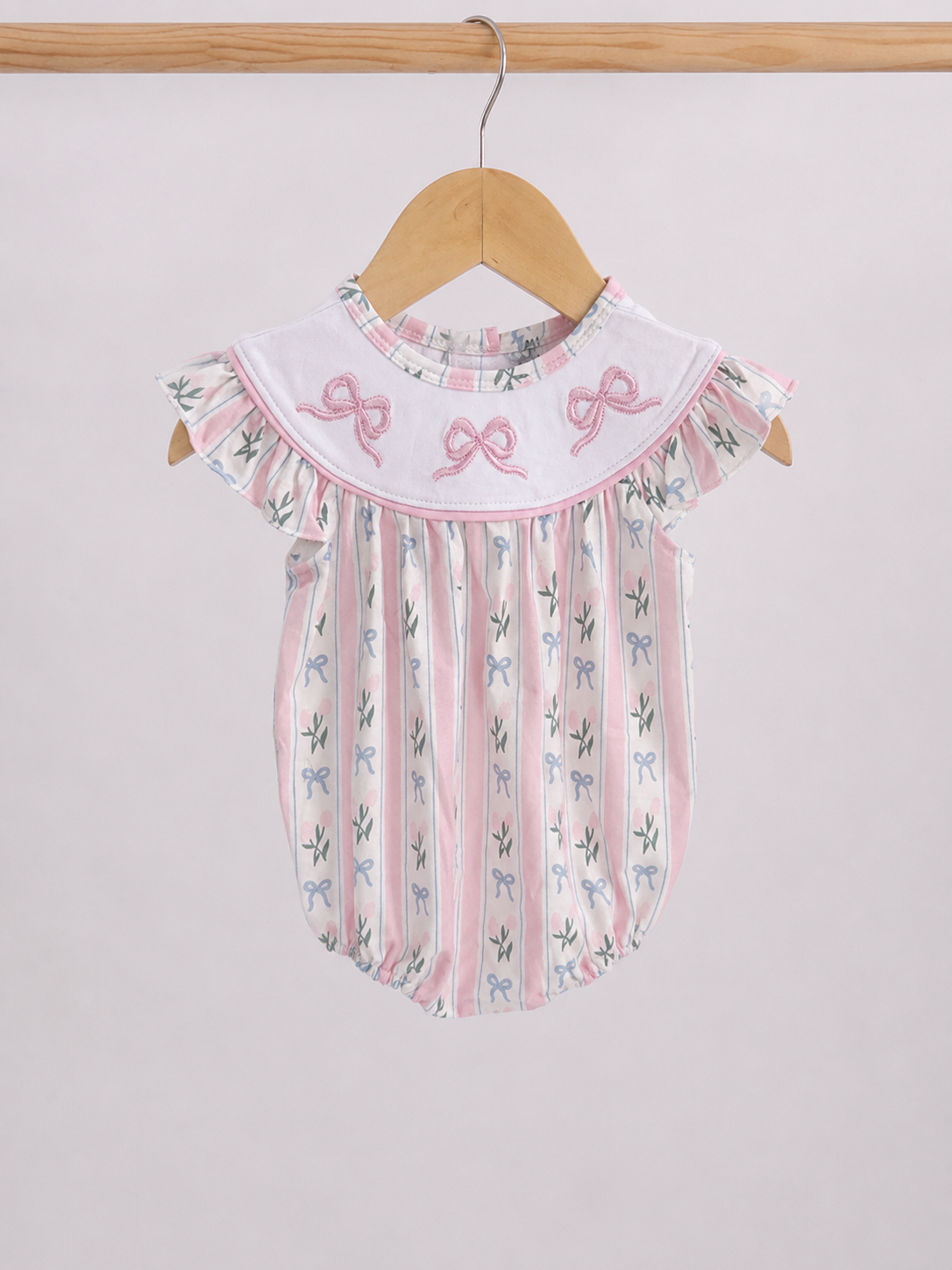 Girl’s Bow & Floral Bubble