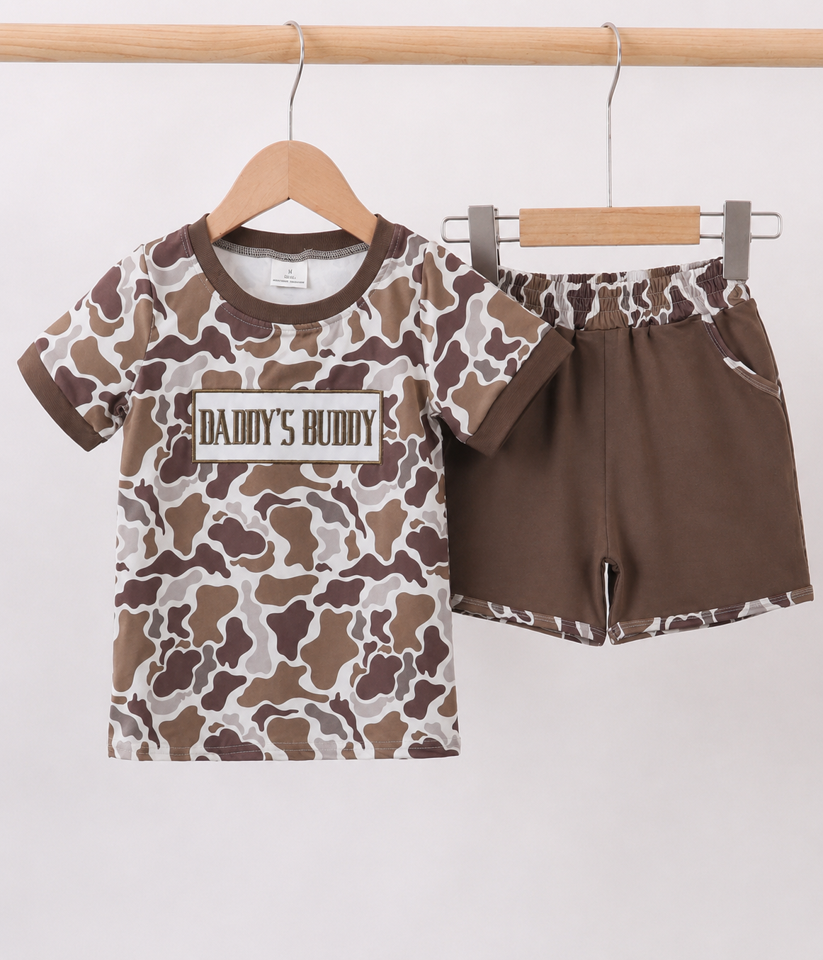 “Daddy’s Buddy” camo 2pc Boy’s Shorts Set