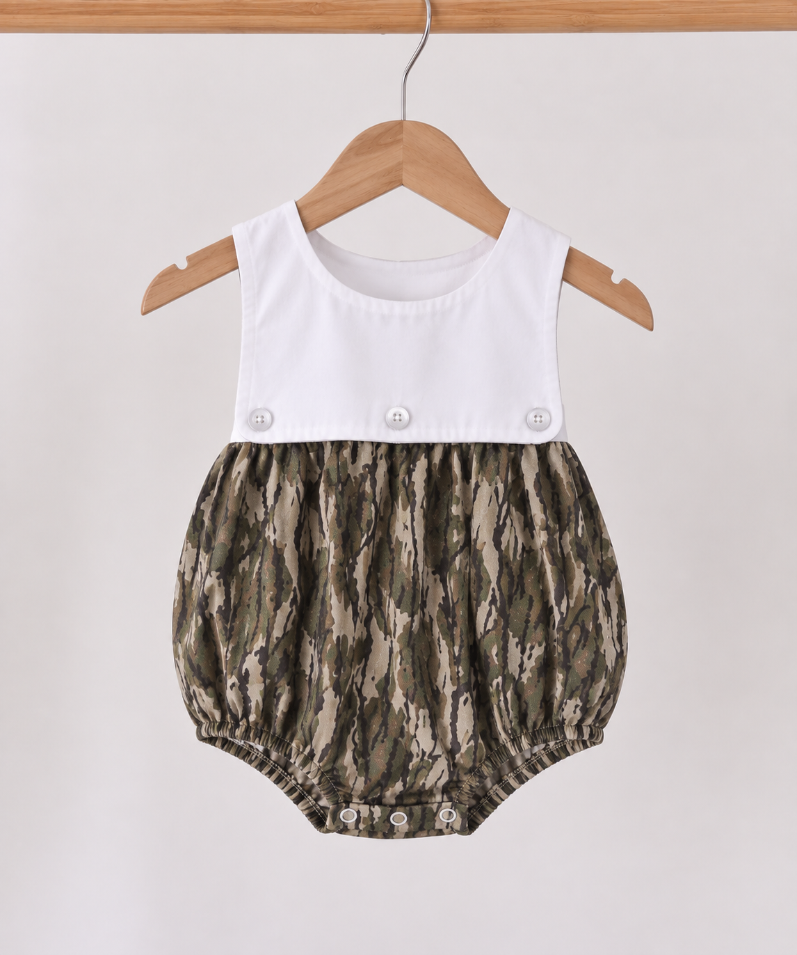 Camo Boy’s Button Bubble