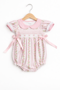 Smocked bow Girl Bubble