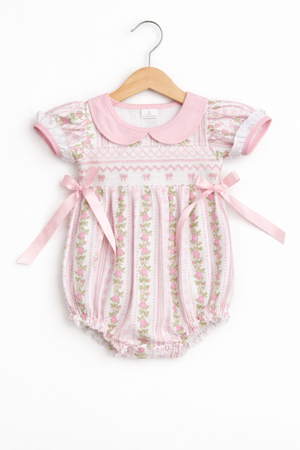 Smocked bow Girl Bubble