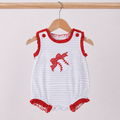 Girl’s Baseball Red Ruffle Bubble