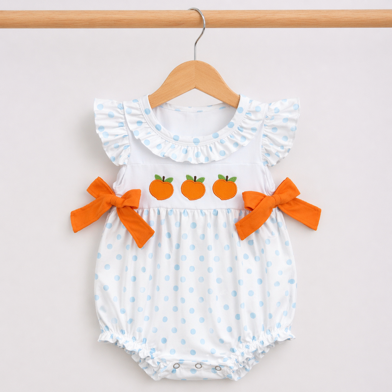 Orange Bow Bubble Girl’s