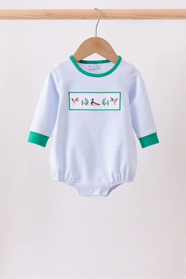 Blue Stripped Mallard Hunting Longsleeve Boy's Bubble