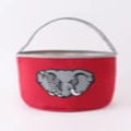 Maroon elephant print bucket