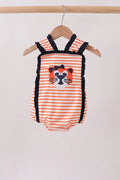 Auburn Tiger Applique Ruffle Stripe Bubble girl football