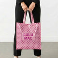 LM-BG-1004 REUSABLE TOTE-LIGHT PINK HOT PINK DOT Lulu mac