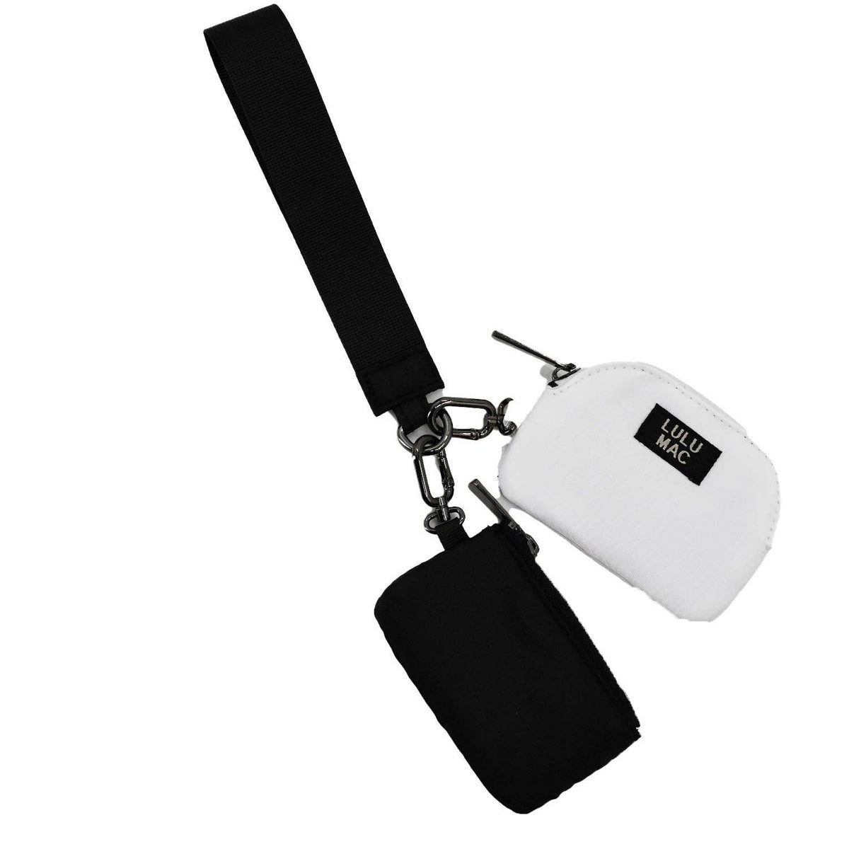 DP-8162 Black/White Lulu Mac Double Pouch Wristlets