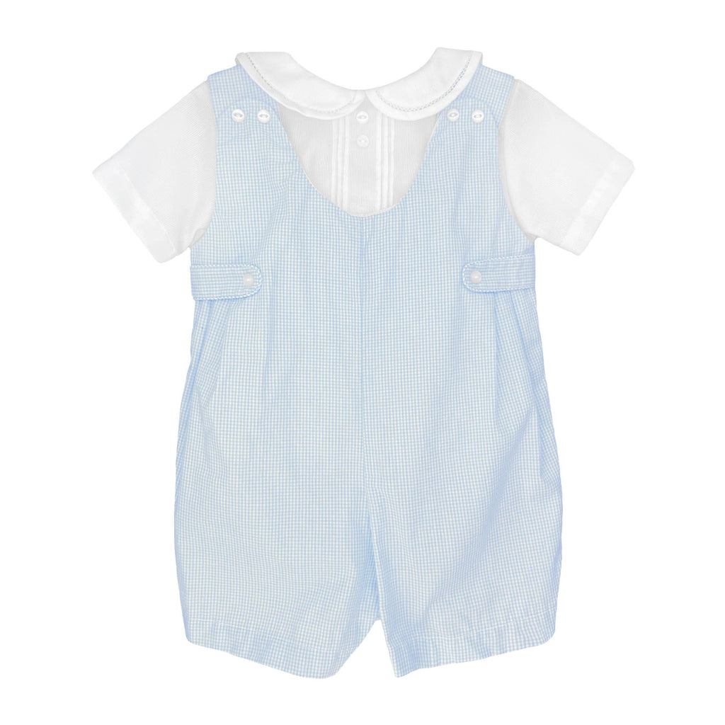 Boy’s Romper with Side Tabs & Matching Hat