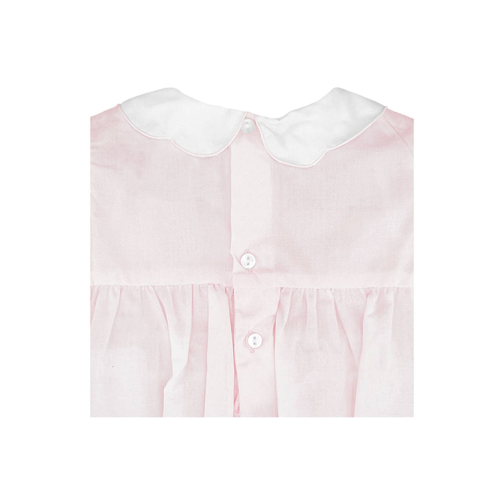 Girl's Hand Embroidered Smocked heirloom Bubble & Matching Hat
