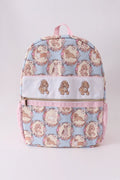 Pink puppy embroidery backpack Girl's