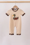Camouflage duck applique Romper Boy's