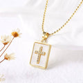 EPOXY RHINESTONE PENDANT NECKLACE | 40NK9607
