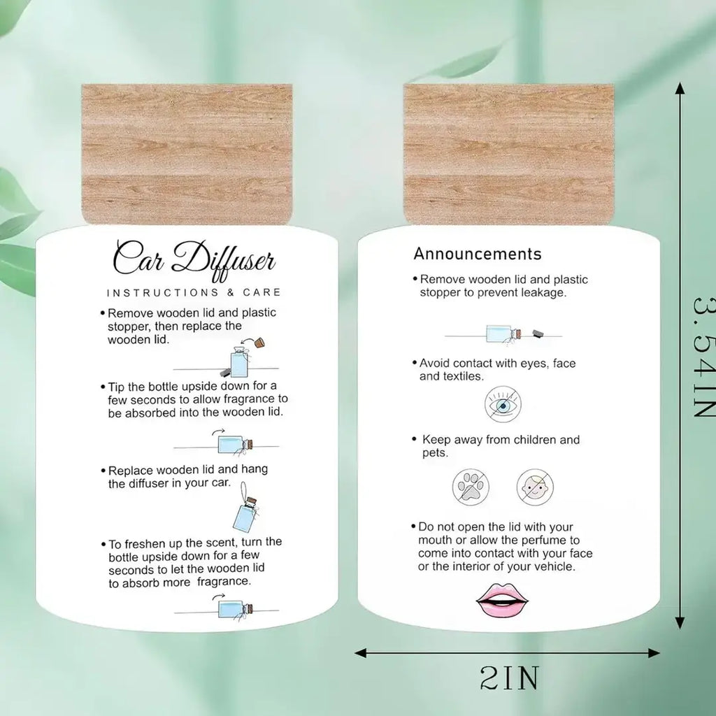 Car Fresheners with Instruction Card