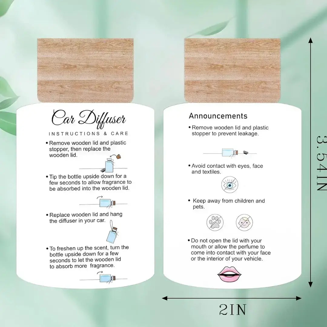 Car Fresheners with Instruction Card