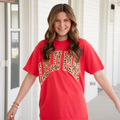 LM-LP-1000 Leopard Adult Paprika Comfort Colors Tee Lulu Mac