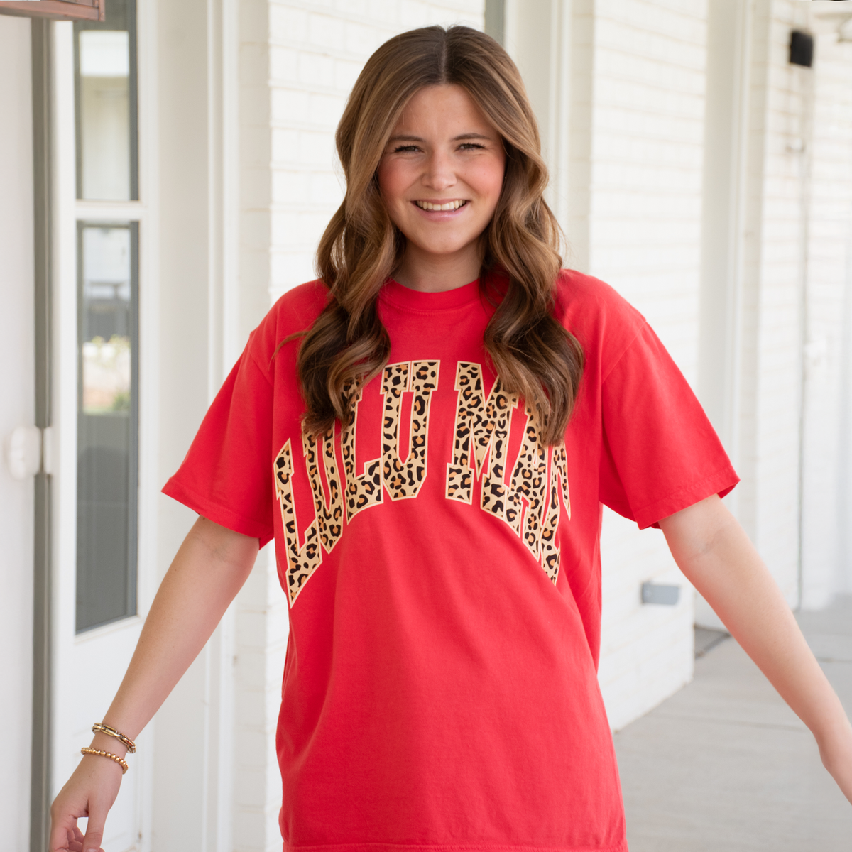 LM-LP-1000 Leopard Adult Paprika Comfort Colors Tee Lulu Mac