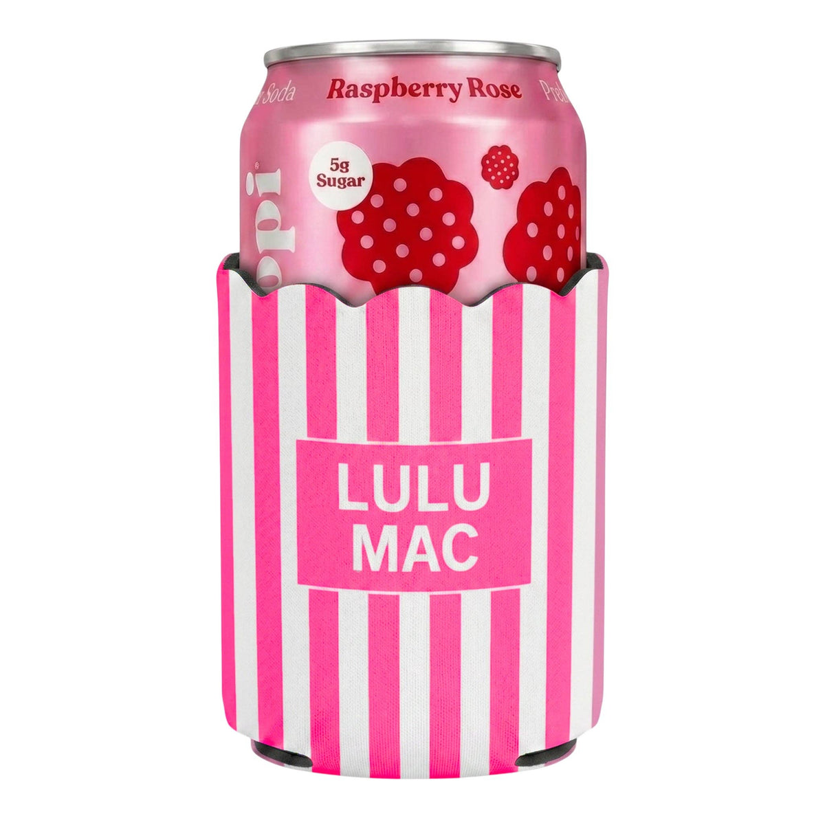 LM-KZ-1000 Pink Stripe Koozie Lulu mac
