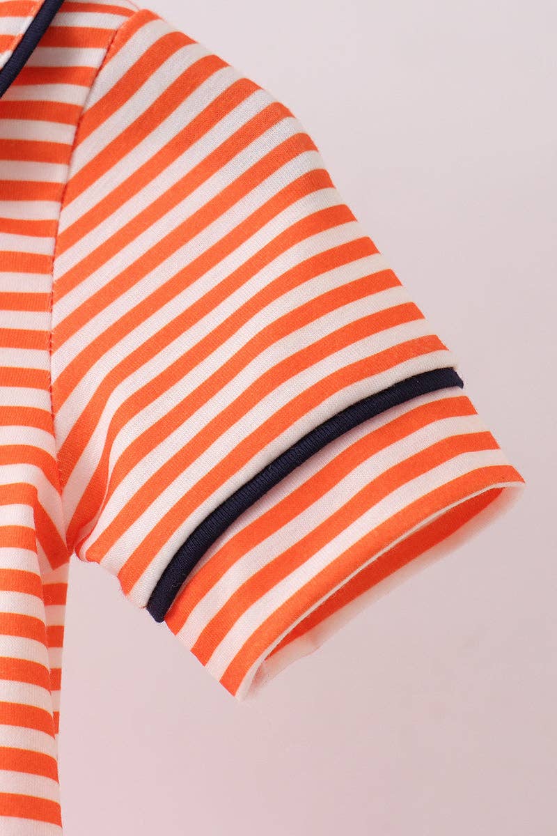 Boy’s Auburn embroidery stripe bubble