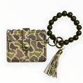 LM-7311 Beaded Wristlet ID Wallet Dark Camo Lulu Mac