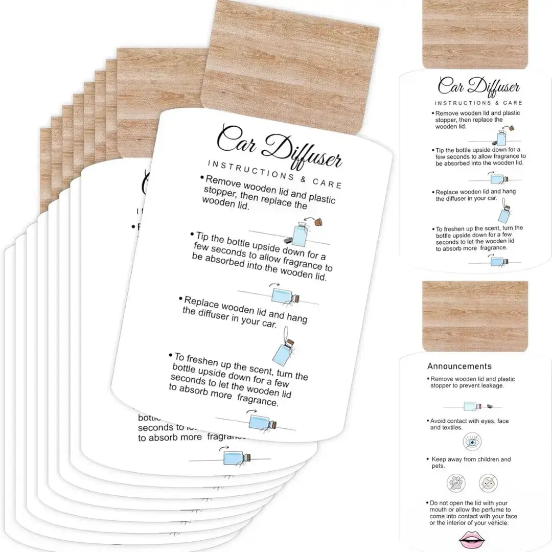 Car Fresheners with Instruction Card