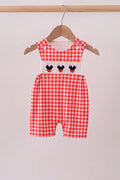 Boy's Plaid Mouse Character embroidered JonJon